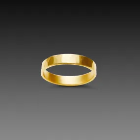 4mm Hammered Gold Band