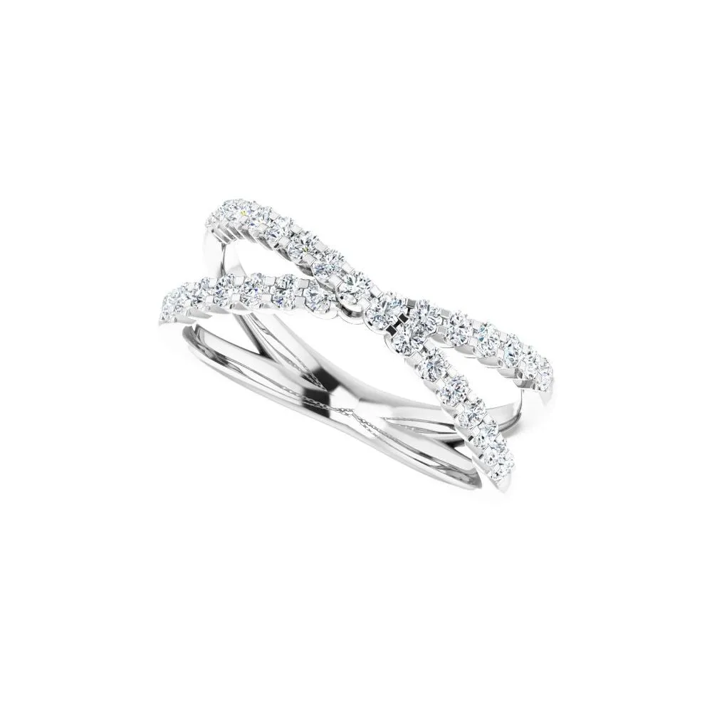 653010 - 14K Gold 1/2 CTW Lab-Grown Diamond Criss-Cross Ring