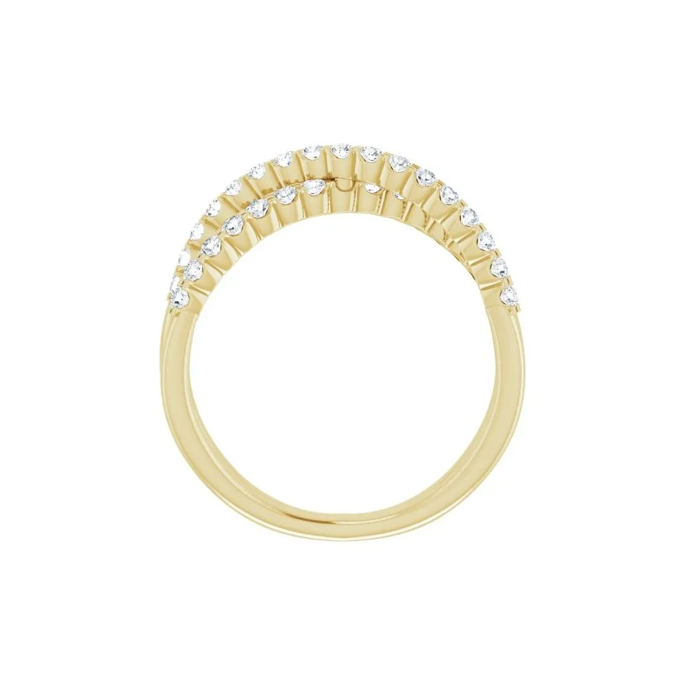 653010 - 14K Gold 1/2 CTW Lab-Grown Diamond Criss-Cross Ring