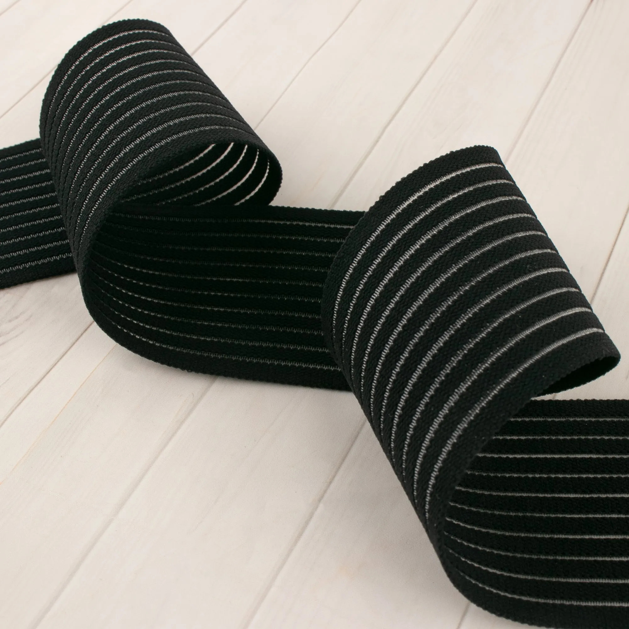 7.5cm Elastic Belting - Black