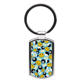 8 Ball Pattern - Skate Aesthetic  Luxury Keyring