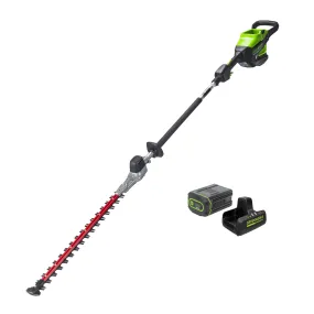 82V Fixed Mid Pole Hedge Trimmer w/ 2.5Ah Battery & 8A DP Charger