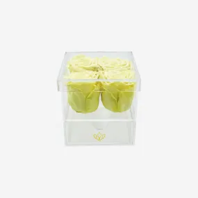 Acrylic 4 Drawer Box | Canary Yellow Roses