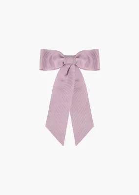 Alice Grosgrain Bow Barrette -- Lilac