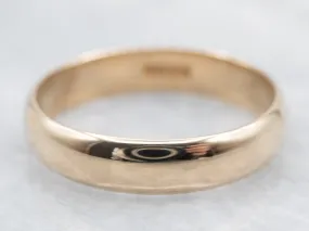 Antique 1918 Plain Gold Band