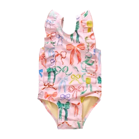 Baby Girls Katniss Suit - Watercolor Bows