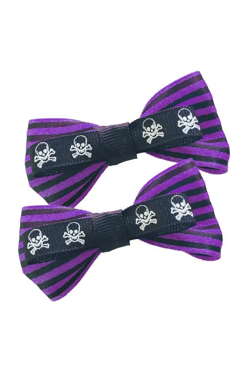 Beetle Bow Pair in Purple