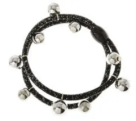 Black Tinsel Bead Hair Tie