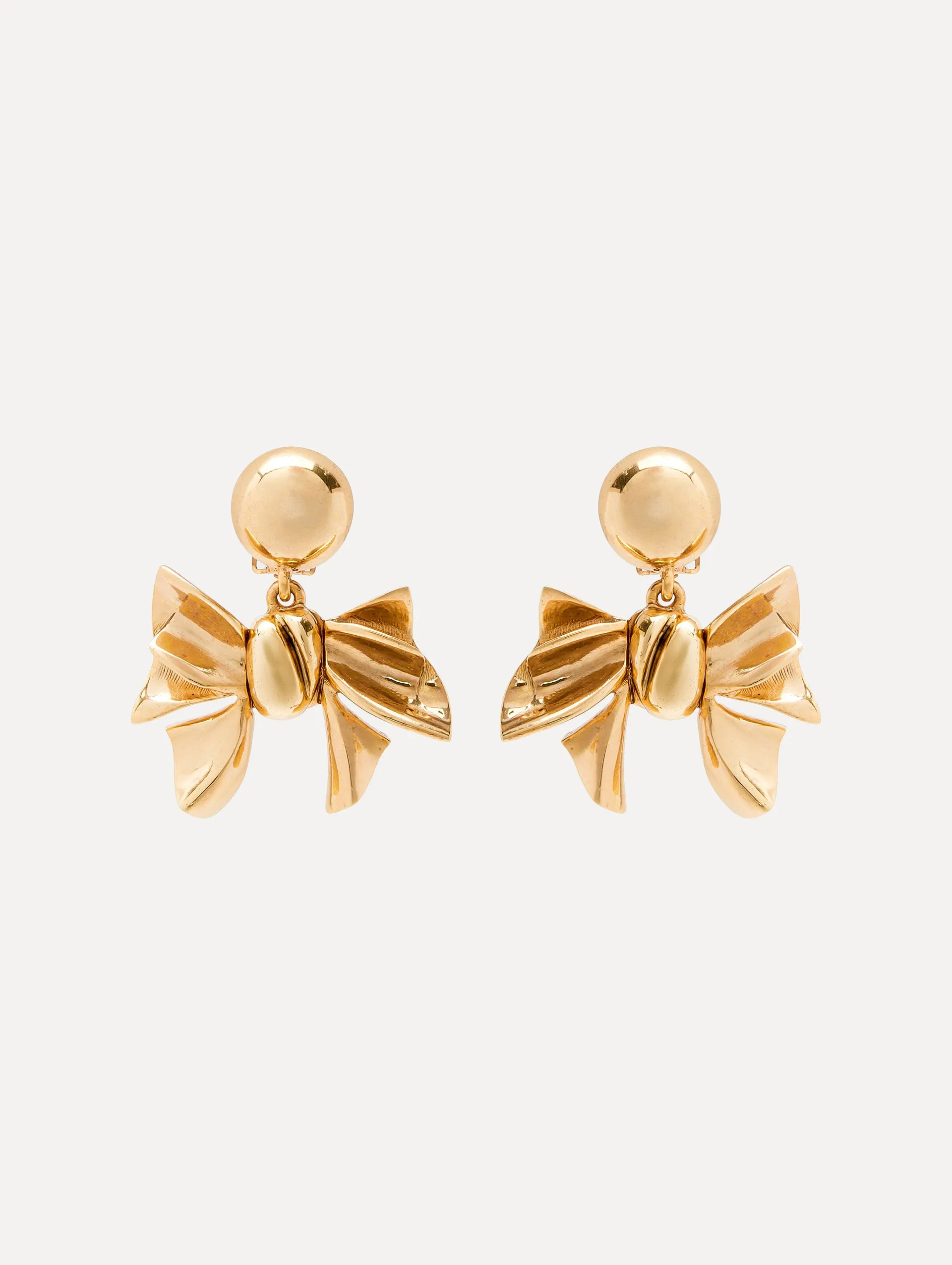 Bow Drop Clip-On Earrings