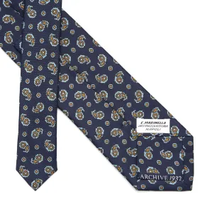 DARK BLUE SILK TIE