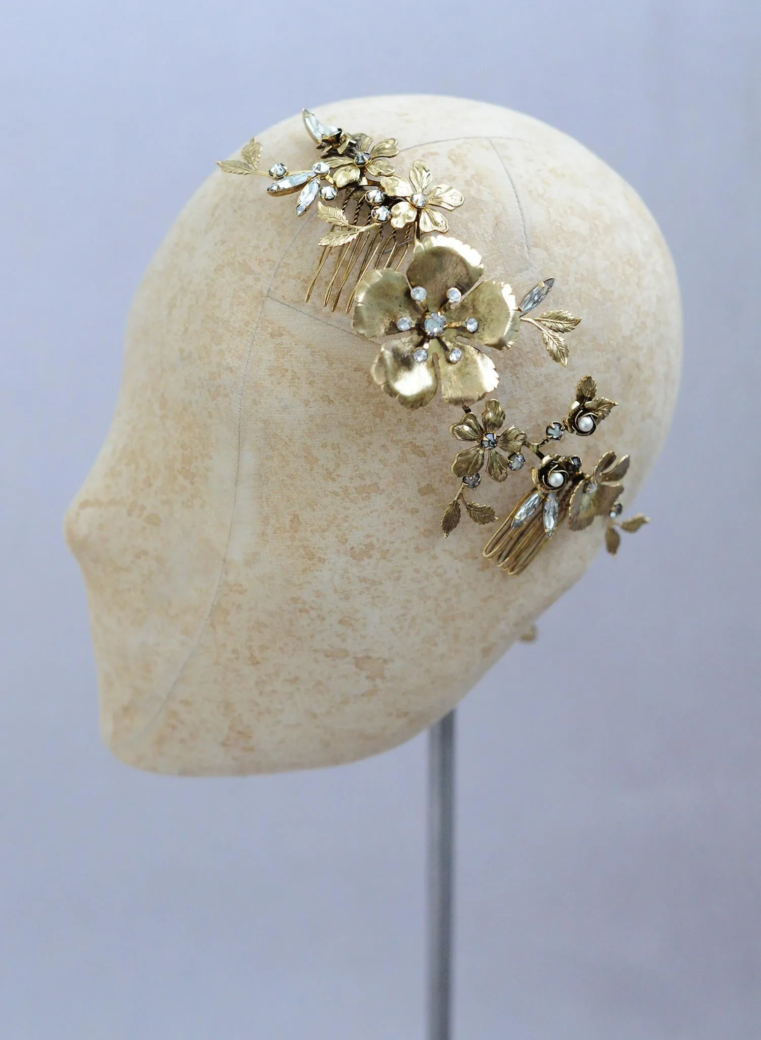 Dogwood flower and rose headpiece - Style #642