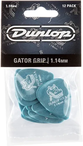 Dunlop 417P114 1.14mm Gator Grip Picks, 12-Pack