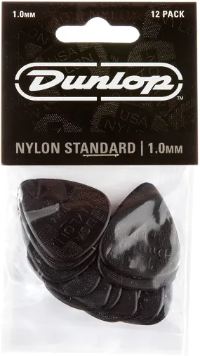 Dunlop 44P100 1.0mm Nylon Standard Guitar Picks, 12-Pack