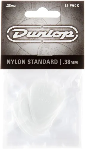 Dunlop 44P38 .38mm Nylon Standard Guitar Picks, 12-Pack