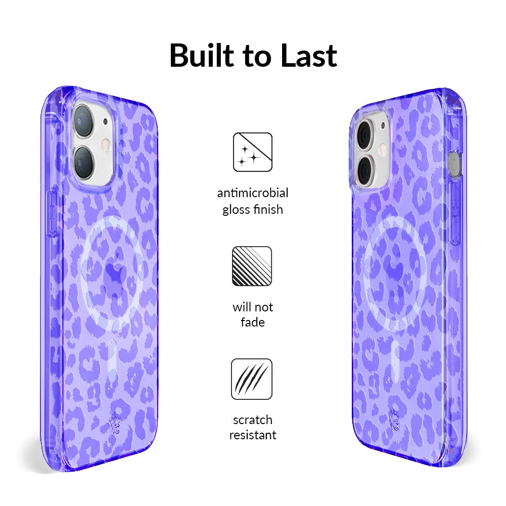 Electric Purple Leopard iPhone Case