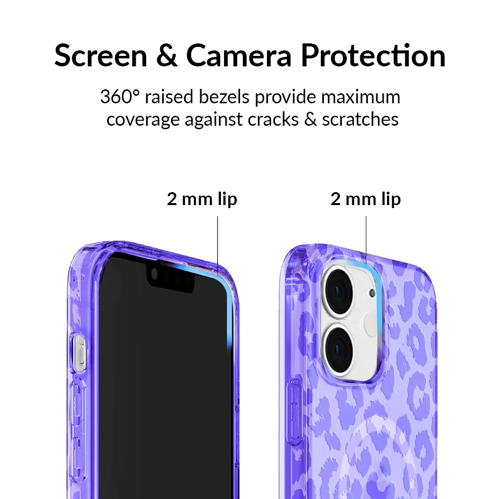 Electric Purple Leopard iPhone Case