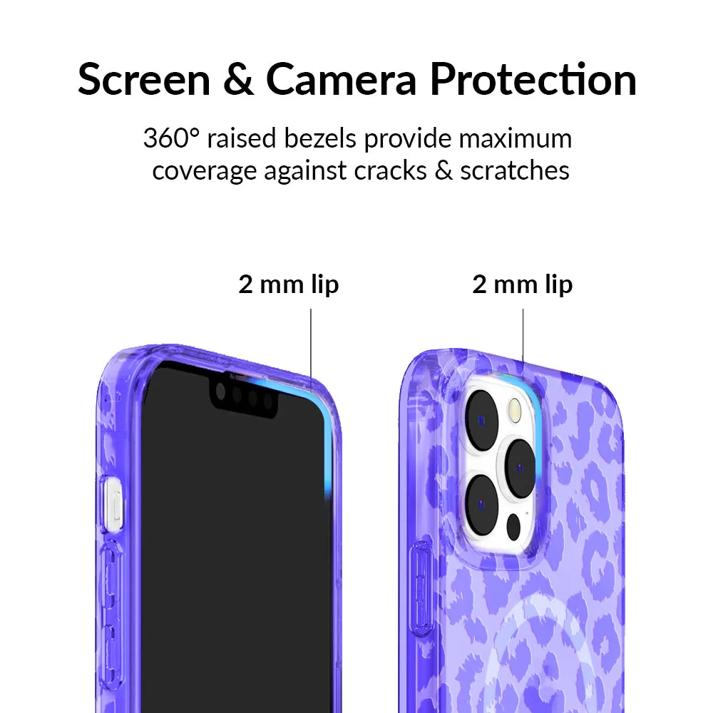 Electric Purple Leopard iPhone Case