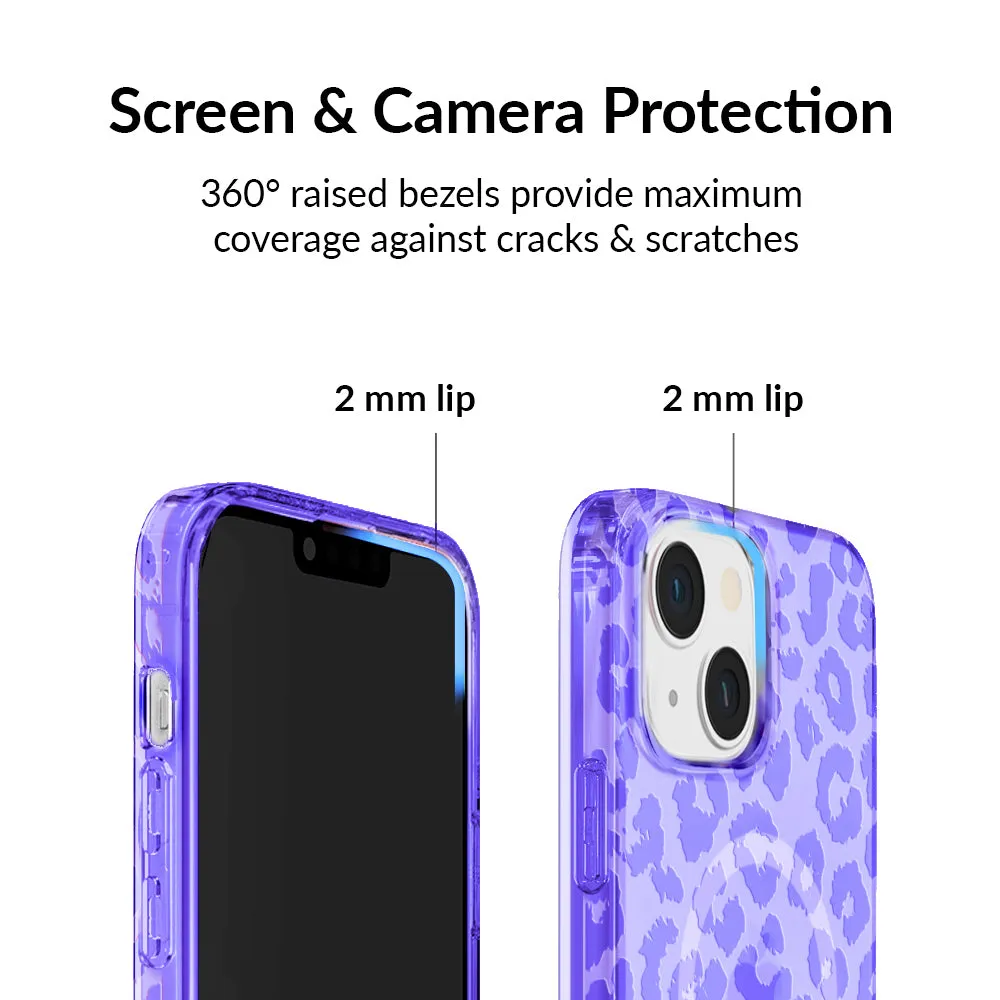 Electric Purple Leopard iPhone Case