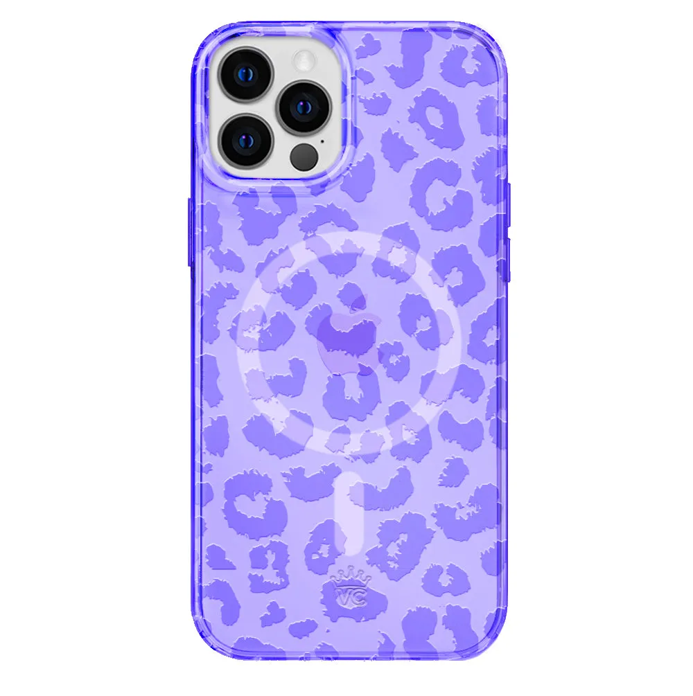 Electric Purple Leopard iPhone Case