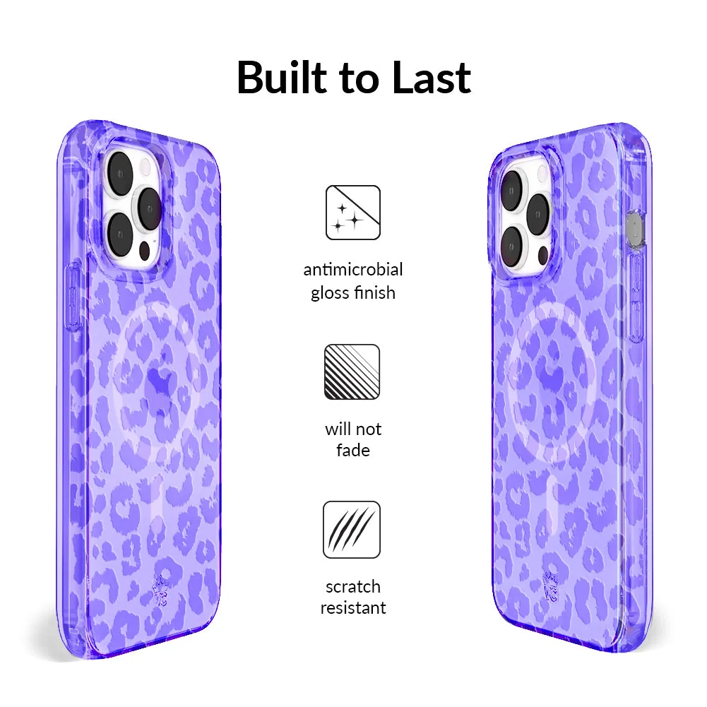 Electric Purple Leopard iPhone Case