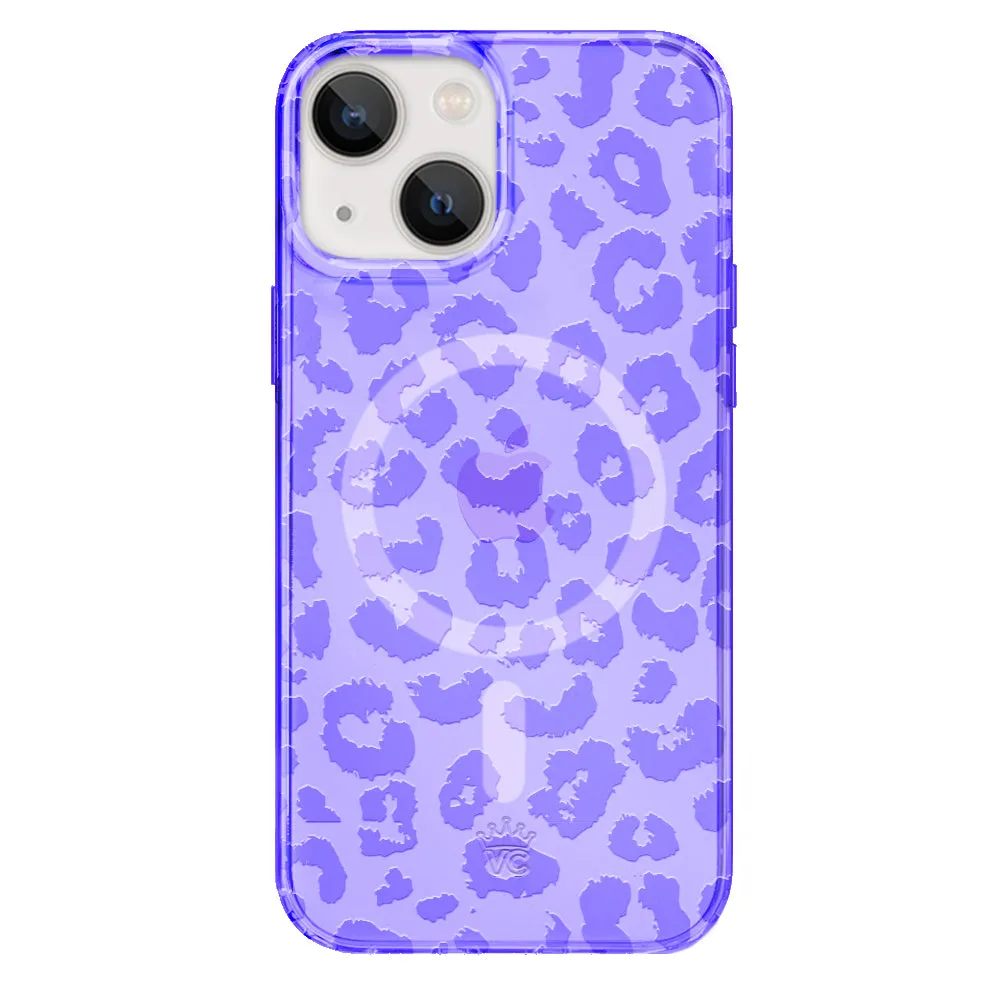 Electric Purple Leopard iPhone Case