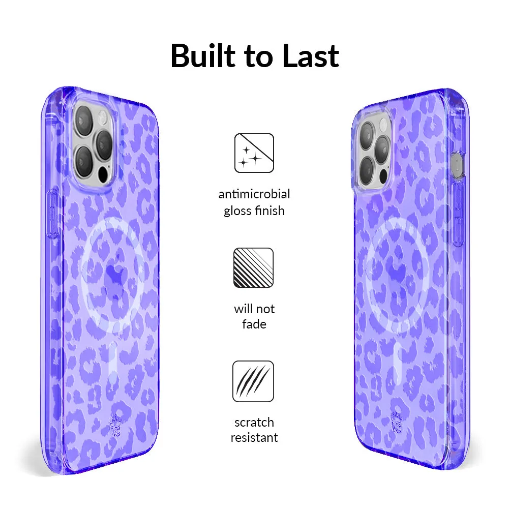 Electric Purple Leopard iPhone Case