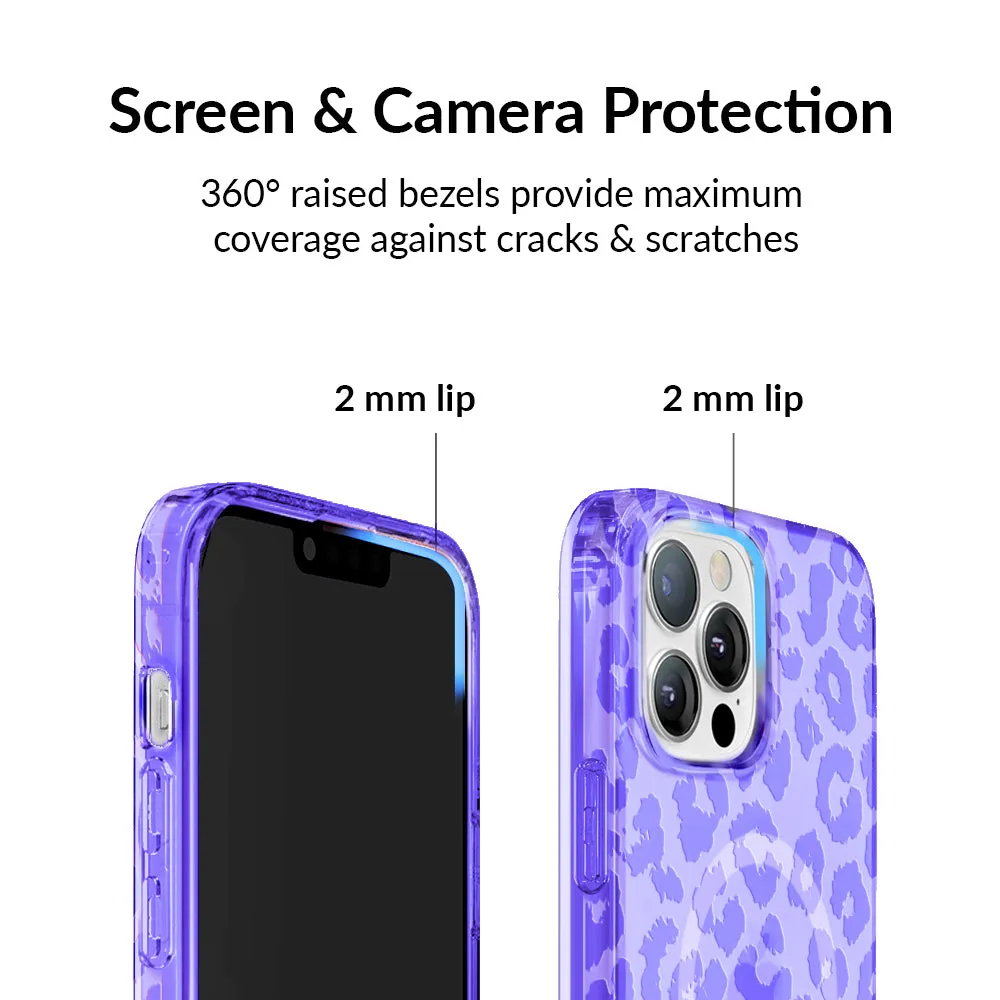 Electric Purple Leopard iPhone Case