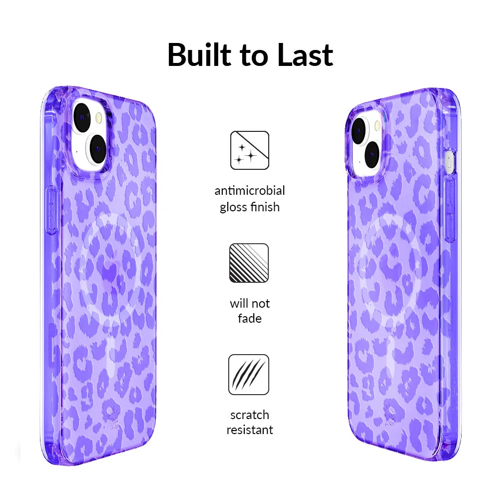 Electric Purple Leopard iPhone Case