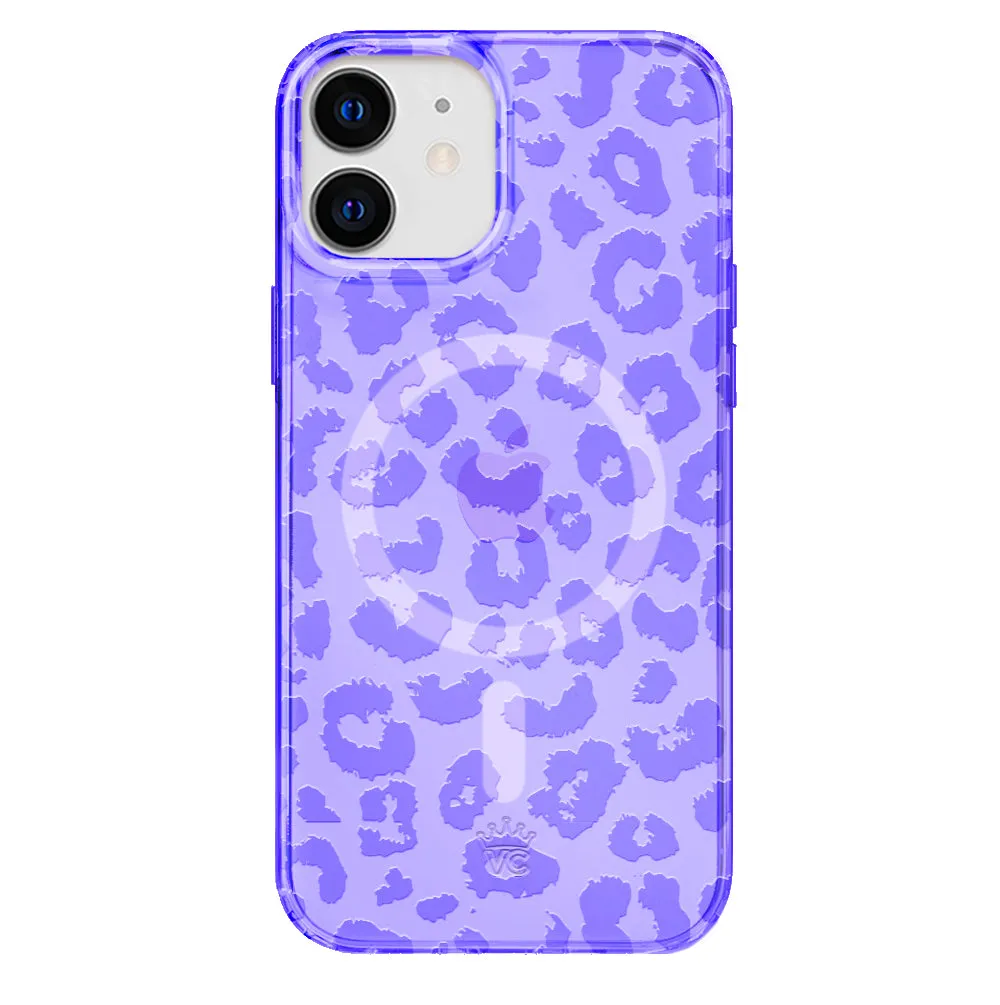 Electric Purple Leopard iPhone Case