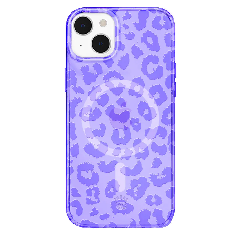 Electric Purple Leopard iPhone Case