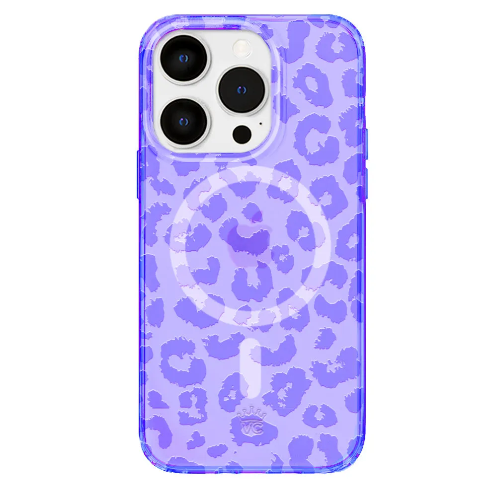 Electric Purple Leopard iPhone Case