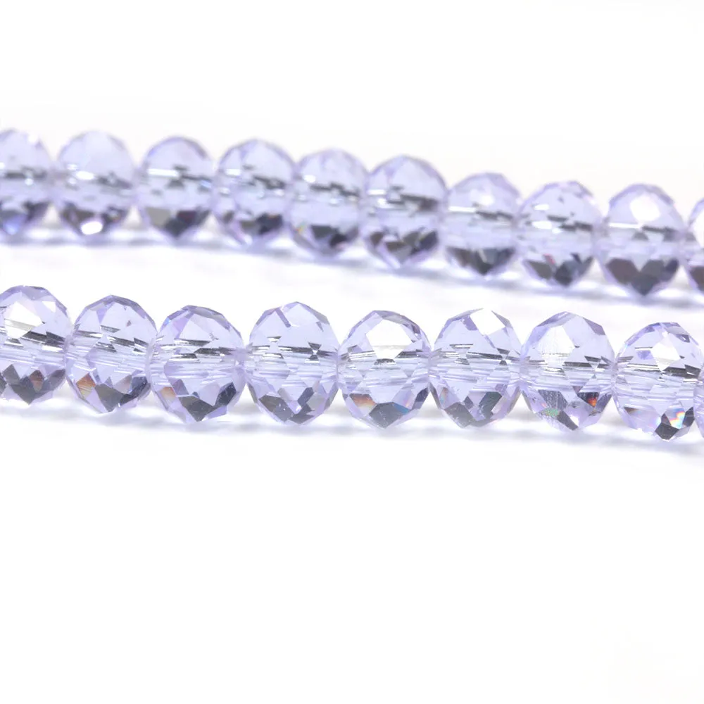 Faceted Rondelle 4x6mm Pale Violet 4x6mm - 1 string