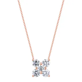 Fancy pendant with 1.17 carats* of diamond simulants in 10 carat rose gold