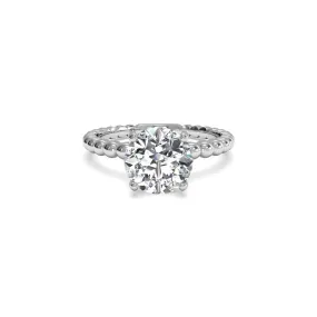 Fancy Solitaire Round Brilliant Diamond Engagement Ring