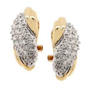 FANCY YELLOW GOLD DIAMOND EARRINGS, 1.00 CT TW