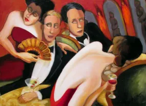 FRONT TO BACK by Marie Fischer - Party Scene Figurative Painting