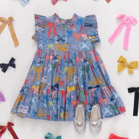 Girls Jennifer Dress - Bows on Bows