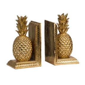 Gold Pineapple Bookends