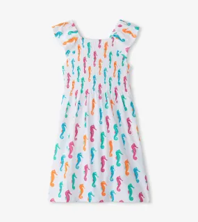 Hatley Painted Seahorses Smocked Dress (Final Sale)