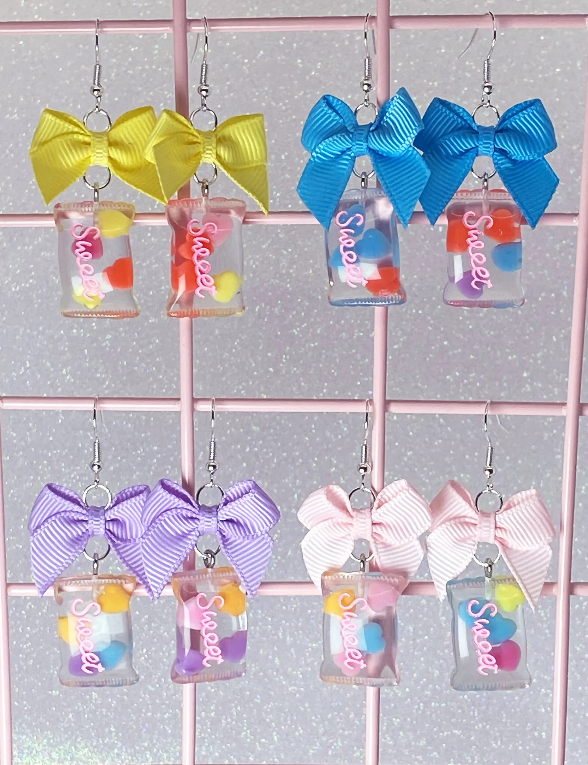 Heart Candy Earrings (4 Colors)