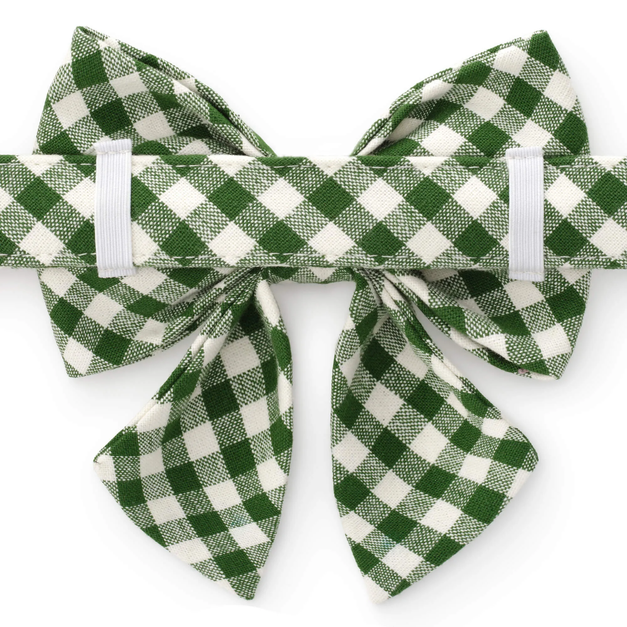 Heather Taylor Home x TFD Mini Gingham Hunter Green Lady Dog Bow