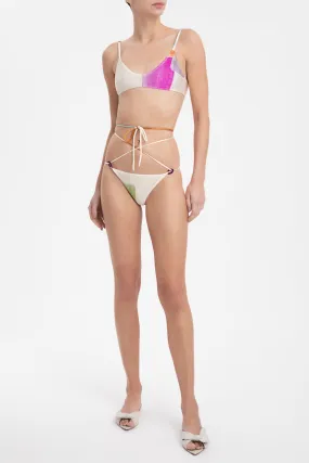 Illusion Bikini With Wraparound Ties