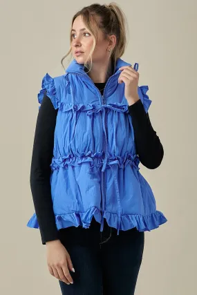 KENTUCKY BLUE RUFFLE VEST