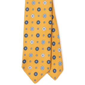 Linen Print Tipped Tie