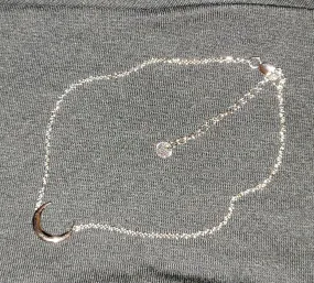 Moon Sterling Silver Anklet