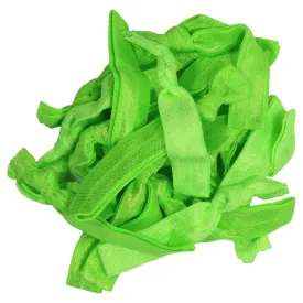 Neon Green Ribbon Hair Ties - 20 Pack