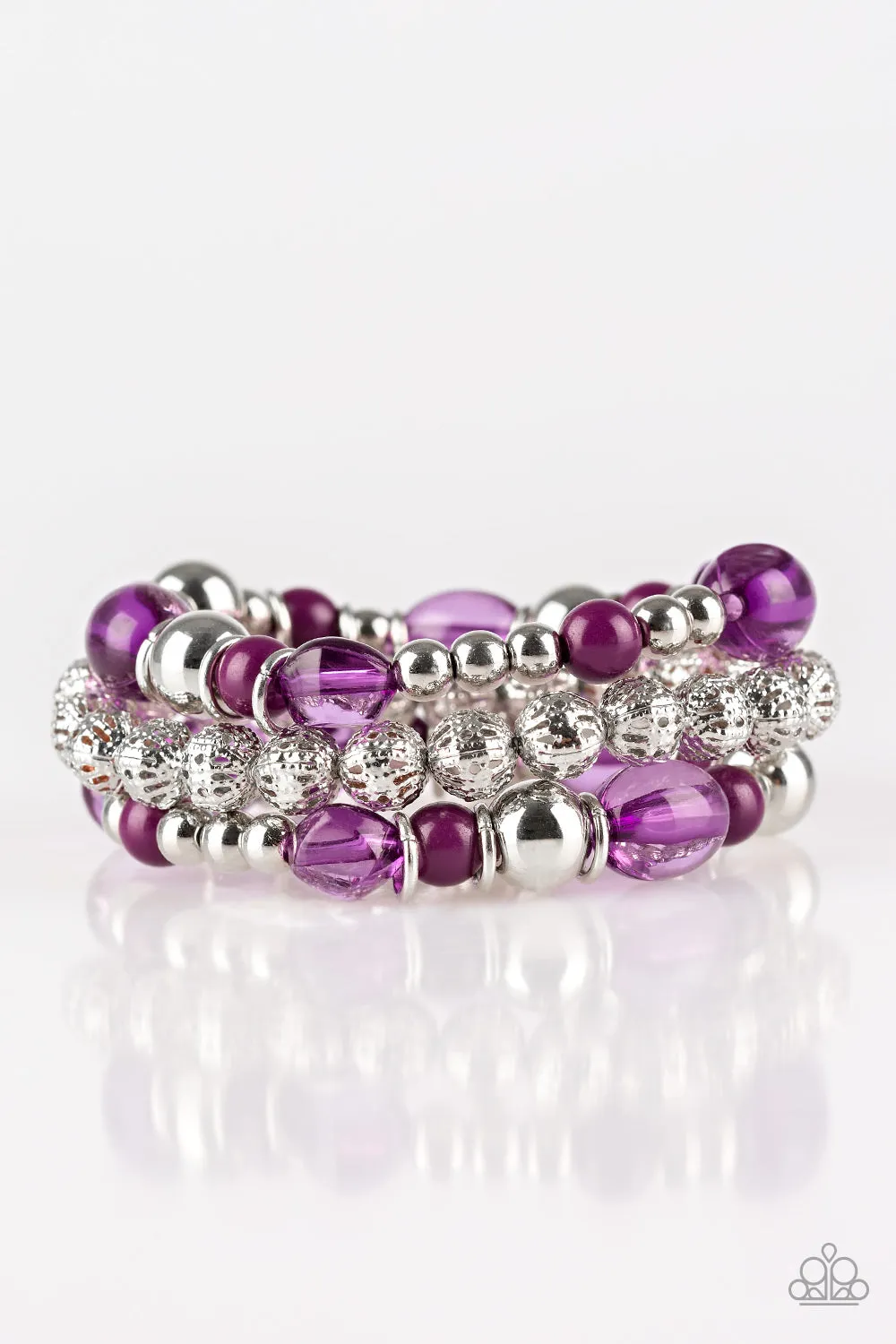 Paparazzi Accessories  - Malibu Marina #B189 Drawer 1/1 - Purple Bracelet