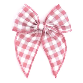 Party Girl Bow - Pink Gingham