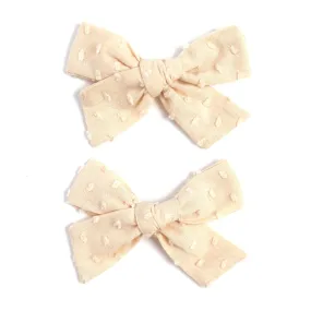 Pigtail Bows - Vanilla Dottie