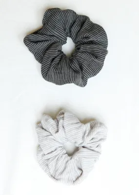 Pinstripe Scrunchies